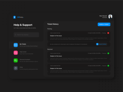 帮助和支持页面_深色主题(Help & Support Page_ Dark Theme)