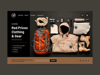 爬店登陆页面(Climb Shop Landing Page)