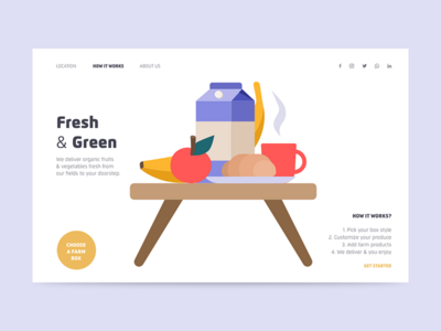 网络服务页面新鲜和绿色(Web Service Page Fresh & Green)