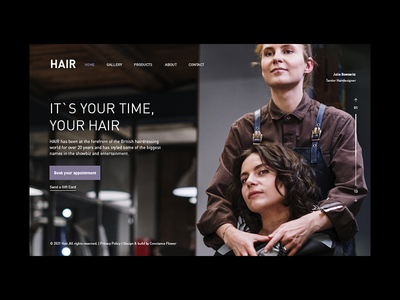 发型设计师登陆页面(Hair Designer Landing Page)