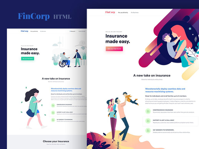 FinCorp - 金融、保险和营销模板(FinCorp - Finance, Insurance & Marketing Template)