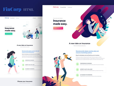 FinCorp - 金融、保险和营销模板(FinCorp - Finance, Insurance & Marketing Template)