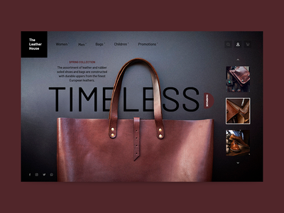 皮革店登陆页面(Leather Shop Landing Page)