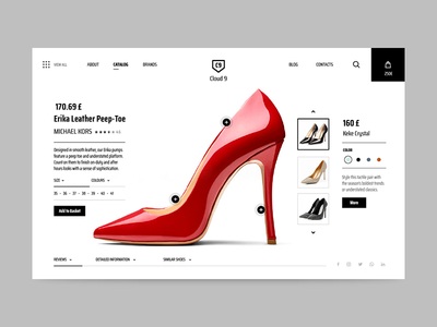 女鞋 - 产品页面(Woman Shoes - Product Page)