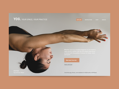 瑜伽登陆页面(Yoga Landing Page)