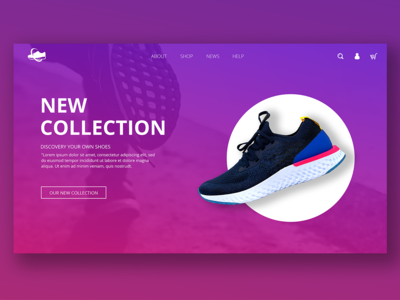 电子商务英雄标题 PSD 模板(Ecommerce Hero Header PSD Template)
