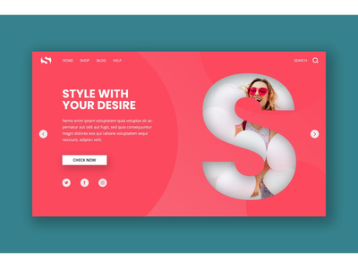 城市时尚英雄标题模板(Urban Fashion Hero Header Template)