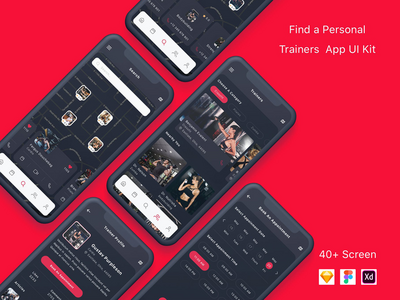 查找私人教练应用程序 UI 套件(Find a Personal Trainers App UI Kit)