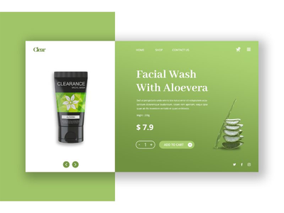 Hero Header 洁面产品(Hero Header Facial Wash Product)