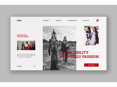 城市时尚英雄标题模板(Urban Fashion Hero Header Template)