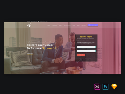培训师网站的英雄标题-03(Hero Header for Trainers Websites-03)