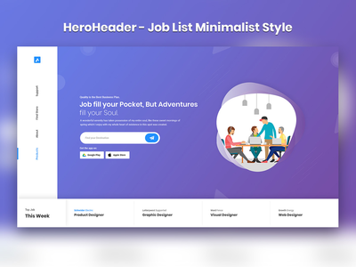 JobList 最小网站的 HeroHeader-13(HeroHeader for JobList Minimal Website-13)