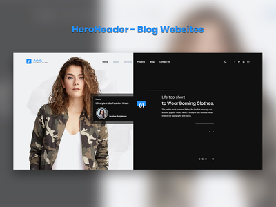 博客网站的 HeroHeader-16(HeroHeader for Blog Website-16)