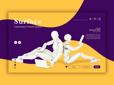 Hero Header - 共享办公和共享空间(Hero Header - Coworking & Shared Spaces)