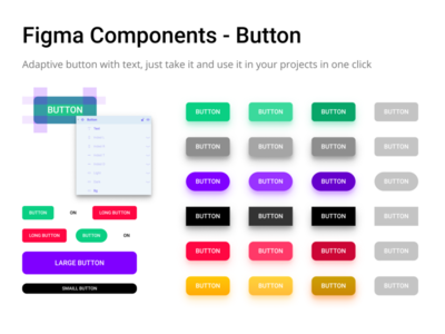Figma 组件 - 按钮(Figma Components - Button)