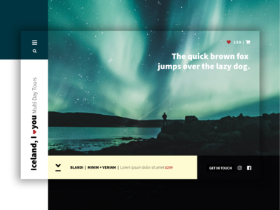 Hero Header - 冰岛 I ❤️ 你(Hero Header - Iceland I ❤️ You)