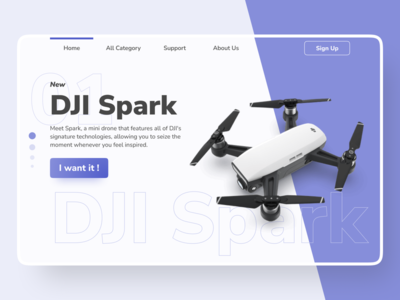 UI 登陆页面 - 无人机商店(UI Landing Page - Drone Store)