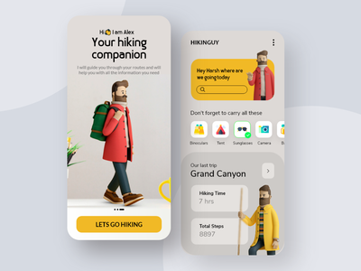 远足应用概念(Hiking App Concept)