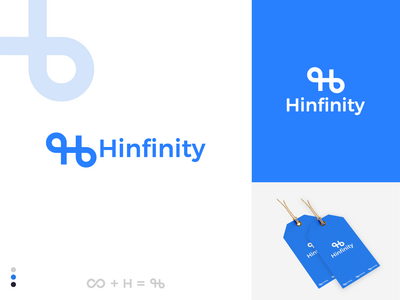 Hinfinity- H & Infinity 组合标志标志设计||品牌推广(Hinfinity- H & Infinity Combine mark Logo design || Branding)