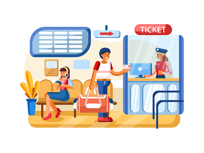 以火车站为背景的支付系统(Payment system with Railway station on background)