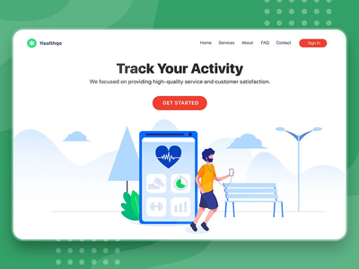 跟踪您的活动-健身插图(Track your Activity - Fitness Illustration)