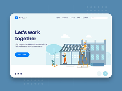 RoyalLand - 建筑网页标题模板(RoyalLand - Construction Web Header Template)