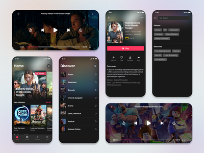 电影应用程序 - UI/UX 设计(Movie App - UI/UX Design)