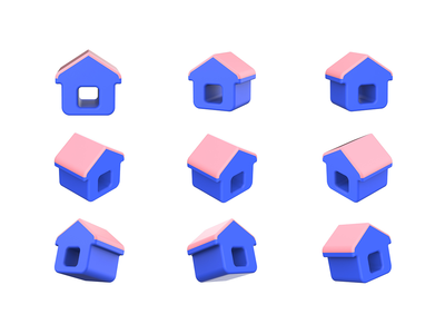 主页 3D 图标(Home 3D icon)