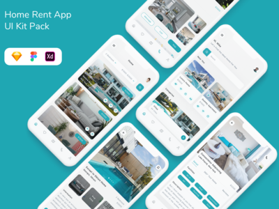 Home Rent App UI 套件包(Home Rent App UI Kit Pack)