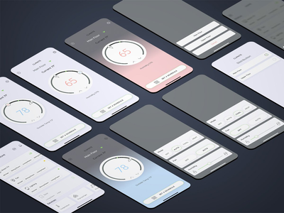 温度 - 智能家居移动 UI - FP(Temperature - Smarthome Mobile UI - FP)