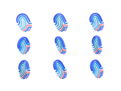 指纹 3D 图标(Fingerprint 3D icon)