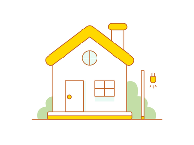 带有浅色轮廓的主页图标(Home icon with light outline)