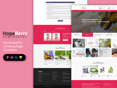 顺势疗法登陆页面模板(Homeopathy Landing Page Template)