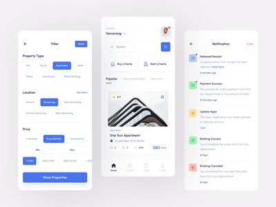 Sewo - 房地产移动应用程序 UI 套件（首页 1）(Sewo - Real Estate Mobile Apps UI Kit (Homepage 1))