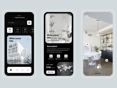房屋租赁 App UI 设计(Home Rent App Ui Design)