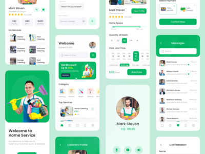 家庭服务移动应用程序 - iOS UI 套件(Home Service Mobile App - iOS UI Kit)