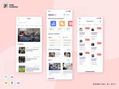 Homital - 远程医疗 UI 套件（完整）#1(Homital - Telemedicine UI Kit (Full) #1)