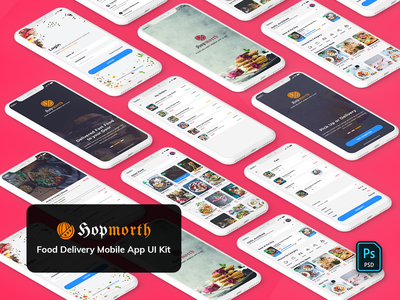 Hopmorth-Restaurant 移动应用 UI Kit 轻版(Hopmorth-Restaurant Mobile App UI Kit Light Version)