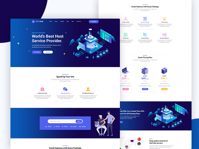 Halci - 托管服务网页模板(Halci - Hosting Service Web Template)