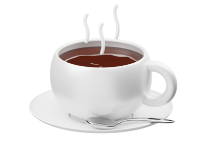 热饮 3d 渲染插图(Hot Drink 3D Render Illustration)