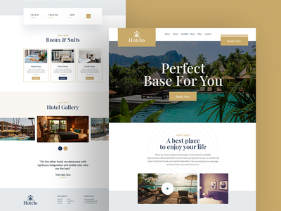 酒店预订登陆页面模板(Hotel Booking Landing Page Template)