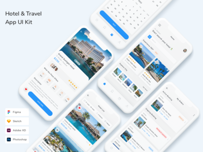 酒店和旅游应用程序 UI 套件(Hotel & Travel App UI Kit)