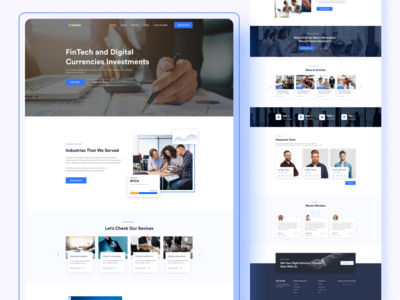 金融科技登陆页面(Fintech Landing page)