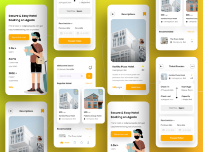 酒店预订应用程序 UI 套件(Hotel Booking App UI Kits)