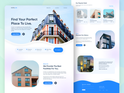 酒店预订登陆页面(Hotel Booking landing Page)