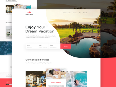 酒店和度假村登陆页面(Hotel & Resort Landing page)