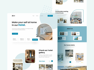 酒店客房预订 - 登陆页面(Hotel Room Booking - Landing Page)