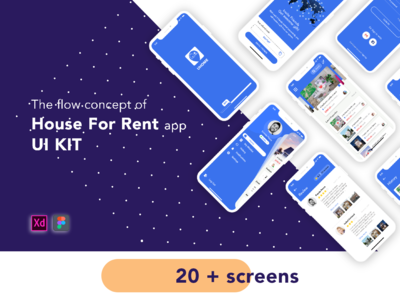 UHOME - House for Rent UI KIT（包括 24 个屏幕）(UHOME - House for Rent UI KIT (Include 24 screens))