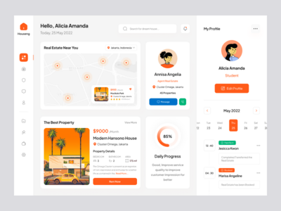 豪盛 - 房地产仪表盘设计(Houseng - Real Estate Dashboard Design)