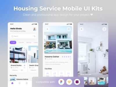住房服务移动 UI 套件(Housing Service Mobile UI Kits)